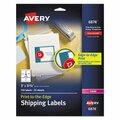 Avery Dennison Avery, VIBRANT LASER COLOR-PRINT LABELS W/ SURE FEED, 3 X 3 3/4, WHITE, 150PK 6874